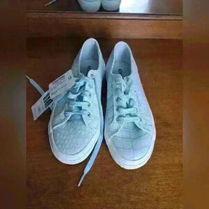 NWT Superga Womens 2750 Syntcrocodile Baby Blue Sneakers Shoes Size 37(6.5)